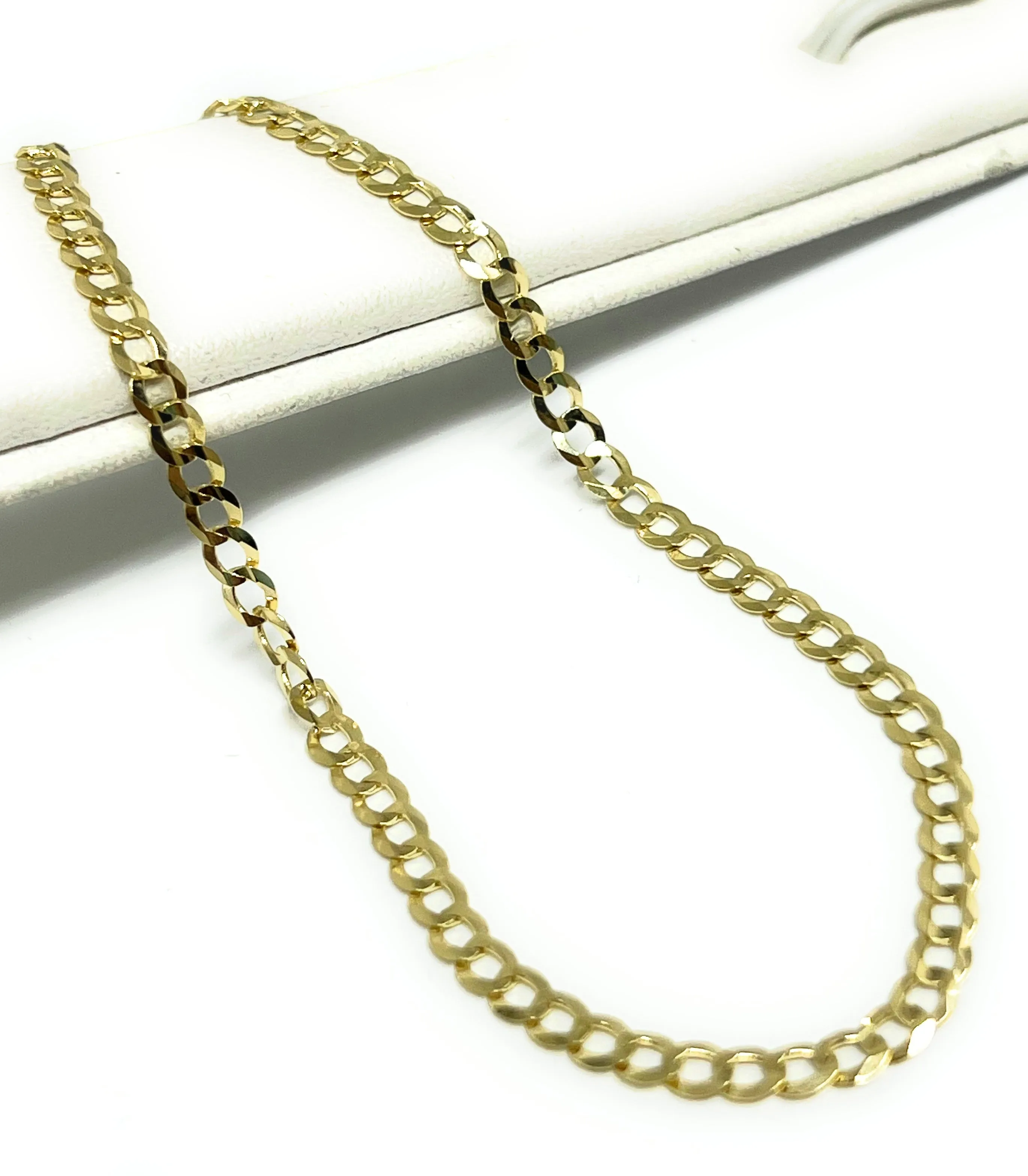 10k Solid Gold Cuban Link Brracelet 8 inch 3.2mm (FULL SOLID STYLE)