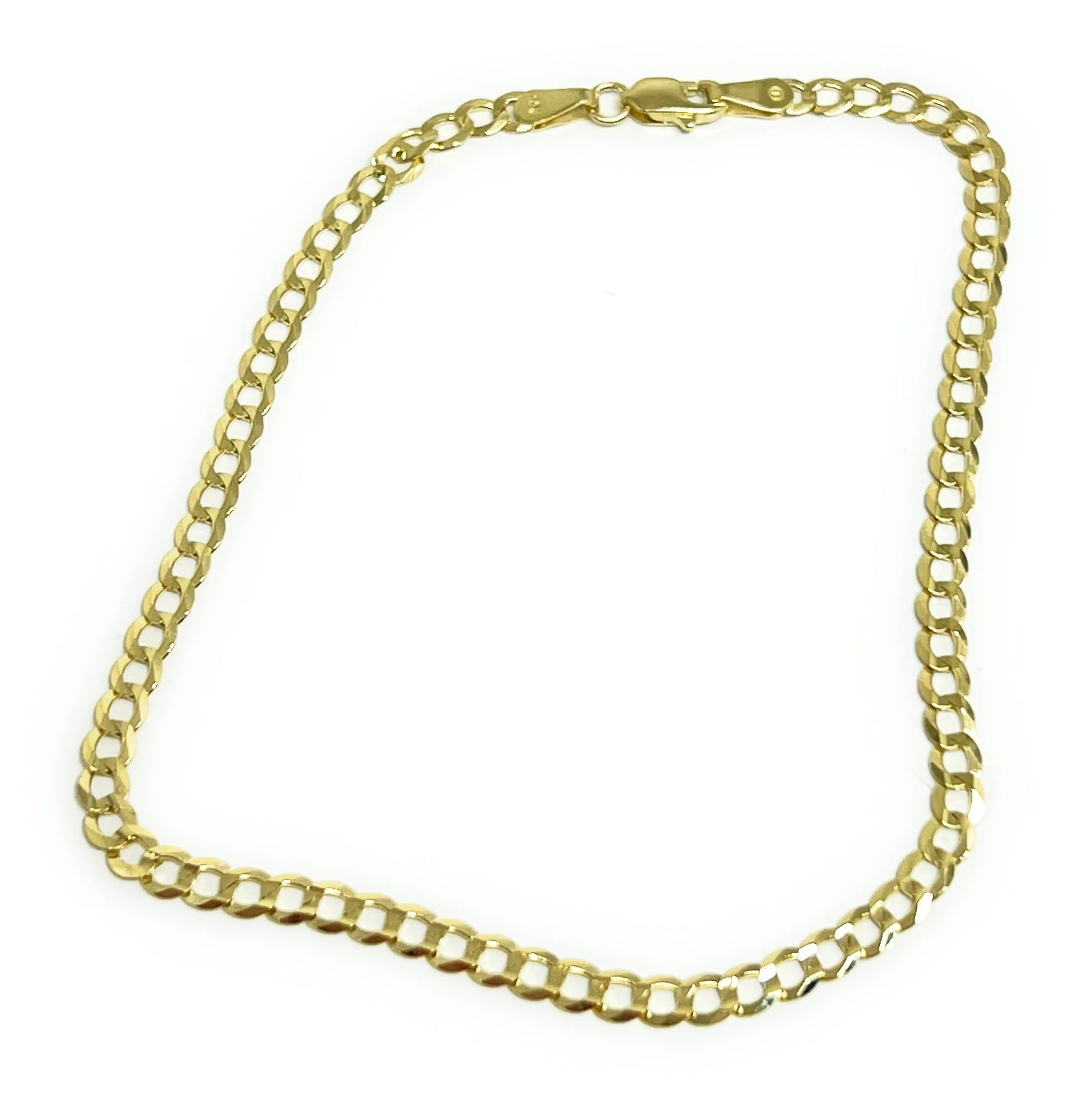 10k Solid Gold Cuban Link Brracelet 8 inch 3.2mm (FULL SOLID STYLE)