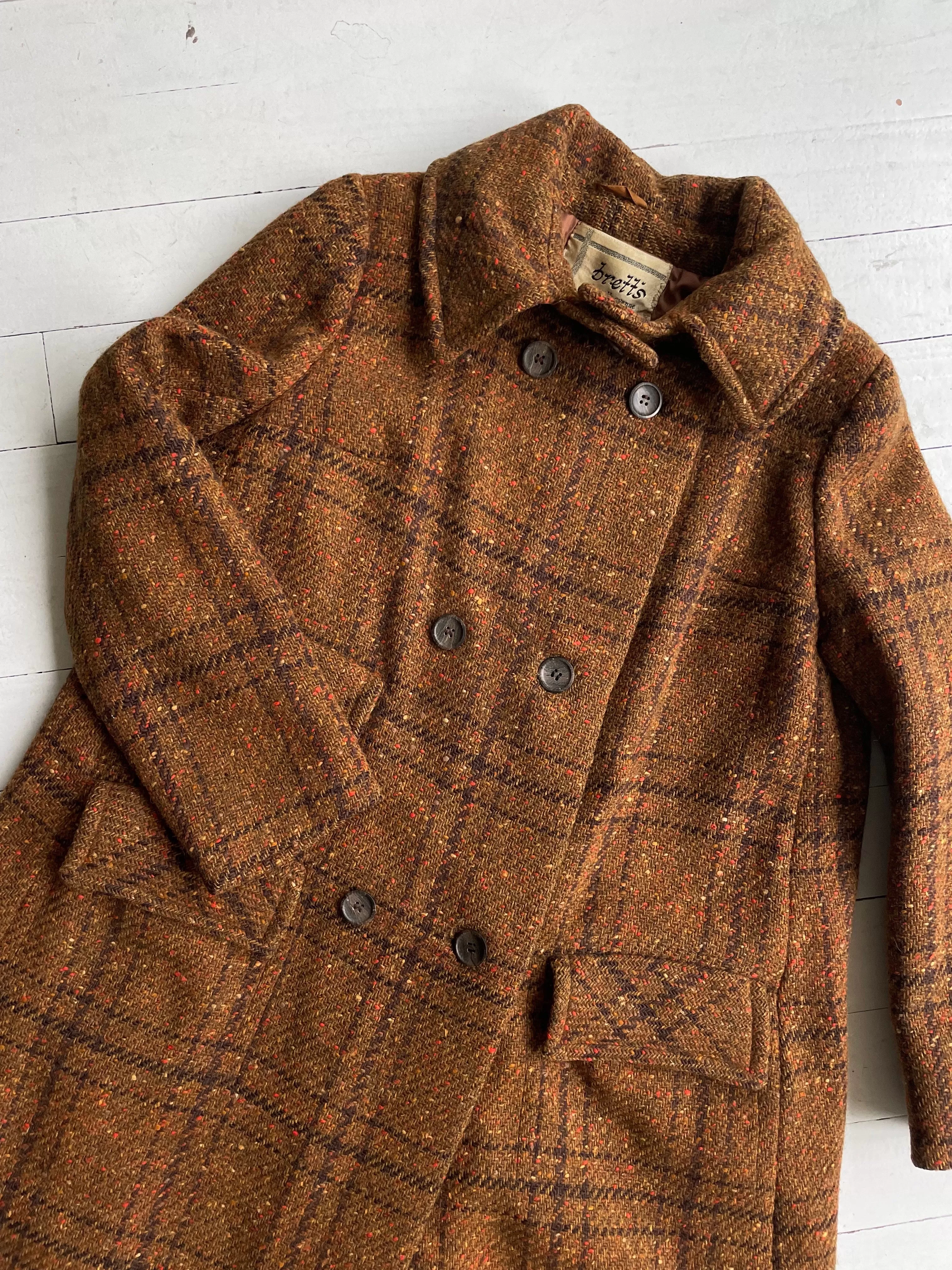 1960s Overcheck Tweed Coat