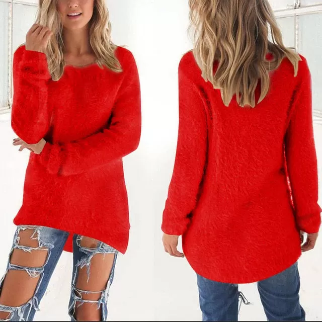 2022 NEW Women's Long Knitted Sweaters Pullovers Jumpers Autumn Winter