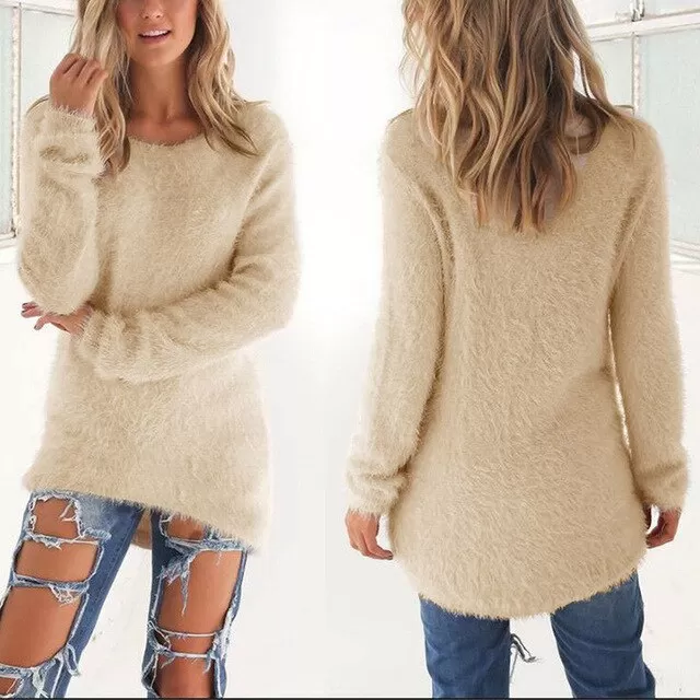 2022 NEW Women's Long Knitted Sweaters Pullovers Jumpers Autumn Winter