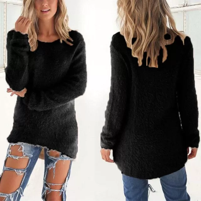 2022 NEW Women's Long Knitted Sweaters Pullovers Jumpers Autumn Winter