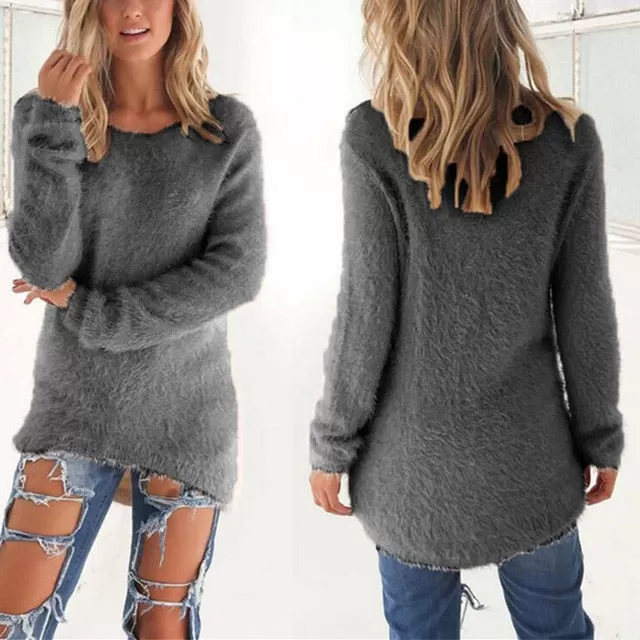 2022 NEW Women's Long Knitted Sweaters Pullovers Jumpers Autumn Winter