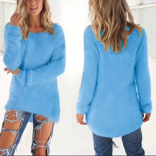 2022 NEW Women's Long Knitted Sweaters Pullovers Jumpers Autumn Winter