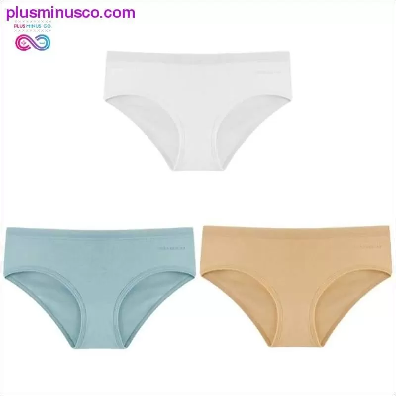 3PCS/Set Women's Panties Cotton Underwear Solid Color Briefs