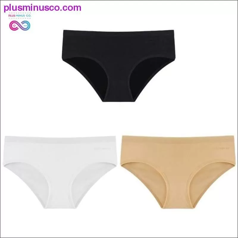 3PCS/Set Women's Panties Cotton Underwear Solid Color Briefs