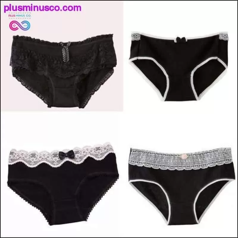 4pcs/lot Women's Panties Cotton Lace edge Briefs Female