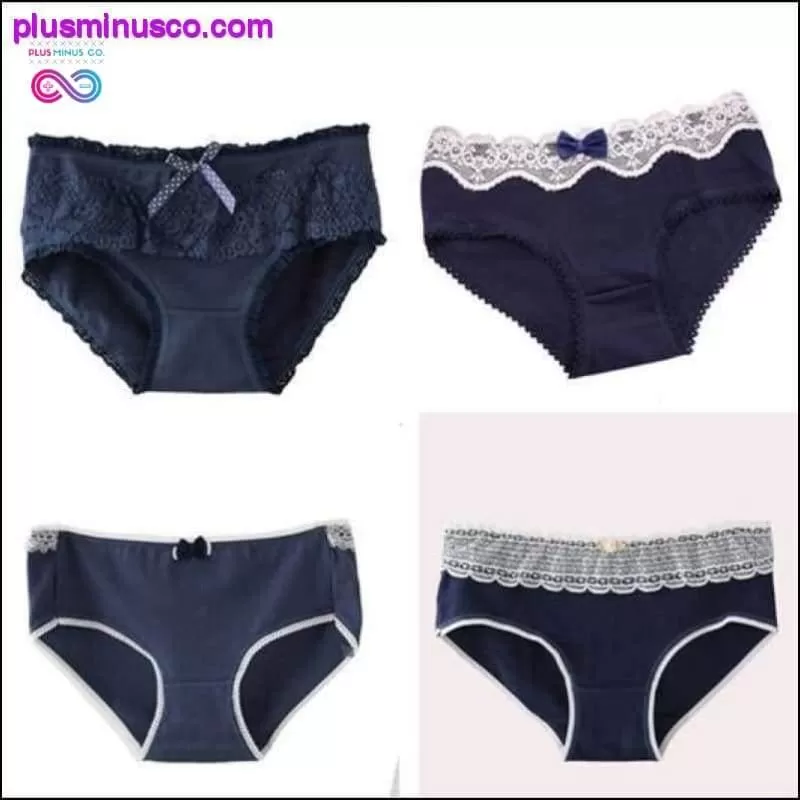 4pcs/lot Women's Panties Cotton Lace edge Briefs Female