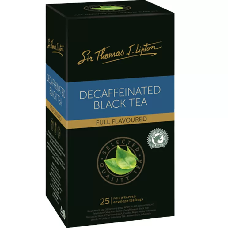 6 Pack Sir Thomas Lipton Teabags Decaffeinated Decaf Black Tea Pack 25