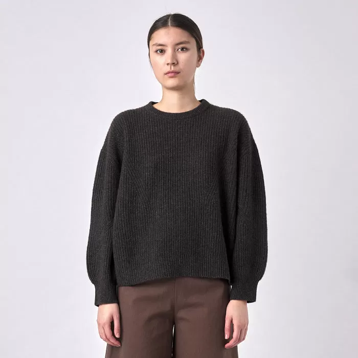 7115 By Szeki Woman Signature Yak Poet Sweater Molassas Brown