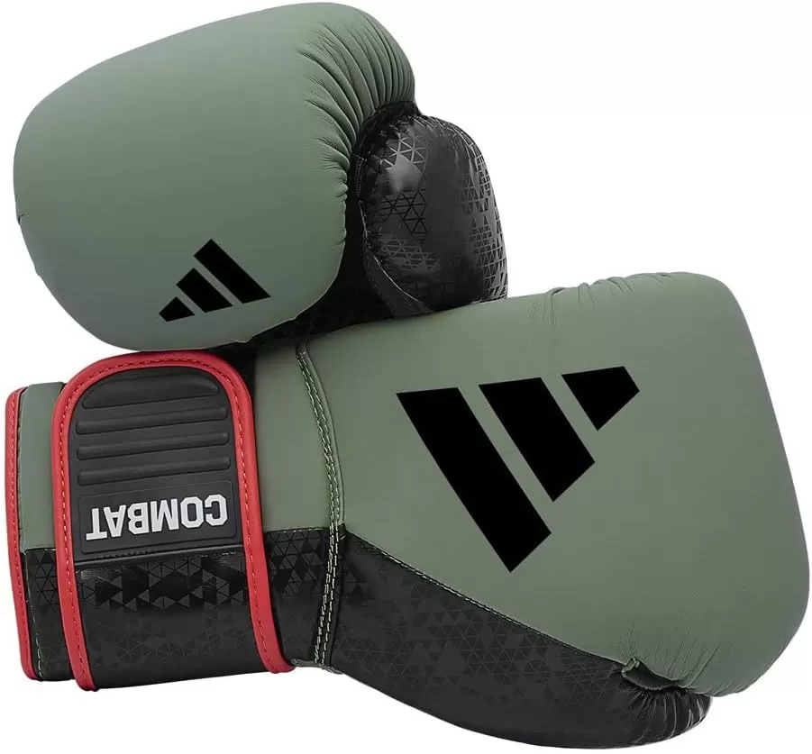 adidas Combat 50 Boxing Gloves Khaki Green