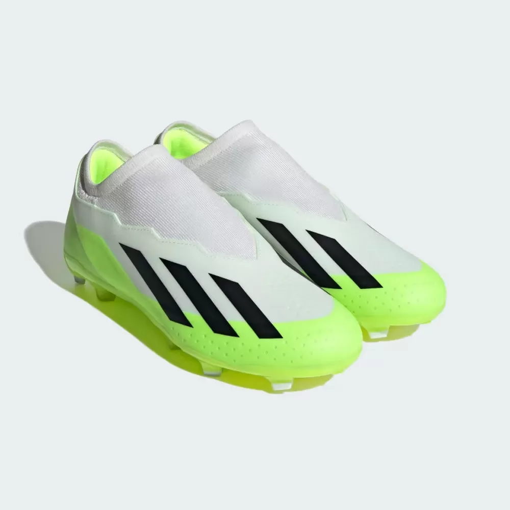 Adidas X Crazyfast.3 LL FG Football Boots (White/Black/Lucid Lemon)