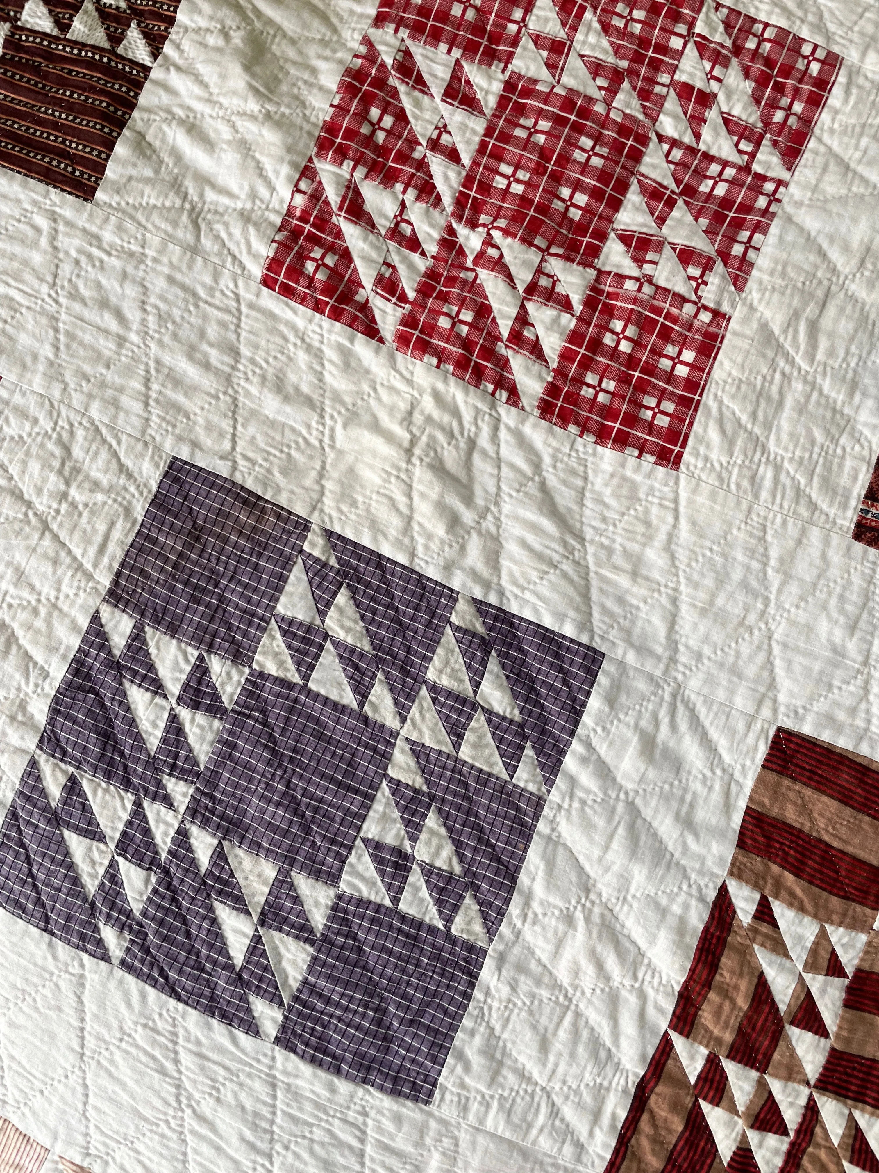 Antique 1870s-1890s Double Cross Quilt