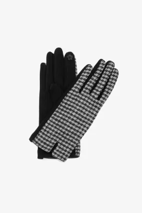 Antler Gloves Houndstooth Black/White