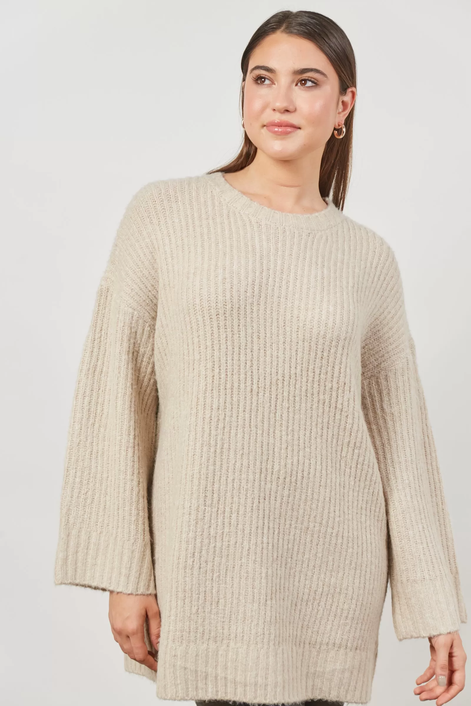 Avenue Oversized Jumper - Buff