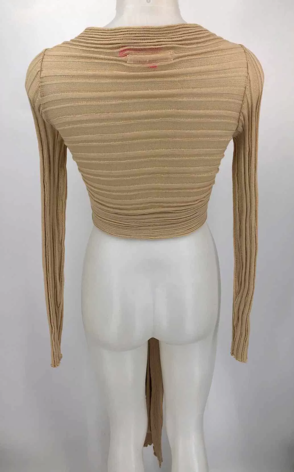 Beige Cotton Made in Greece Wrap Size MEDIUM (M) Sweater