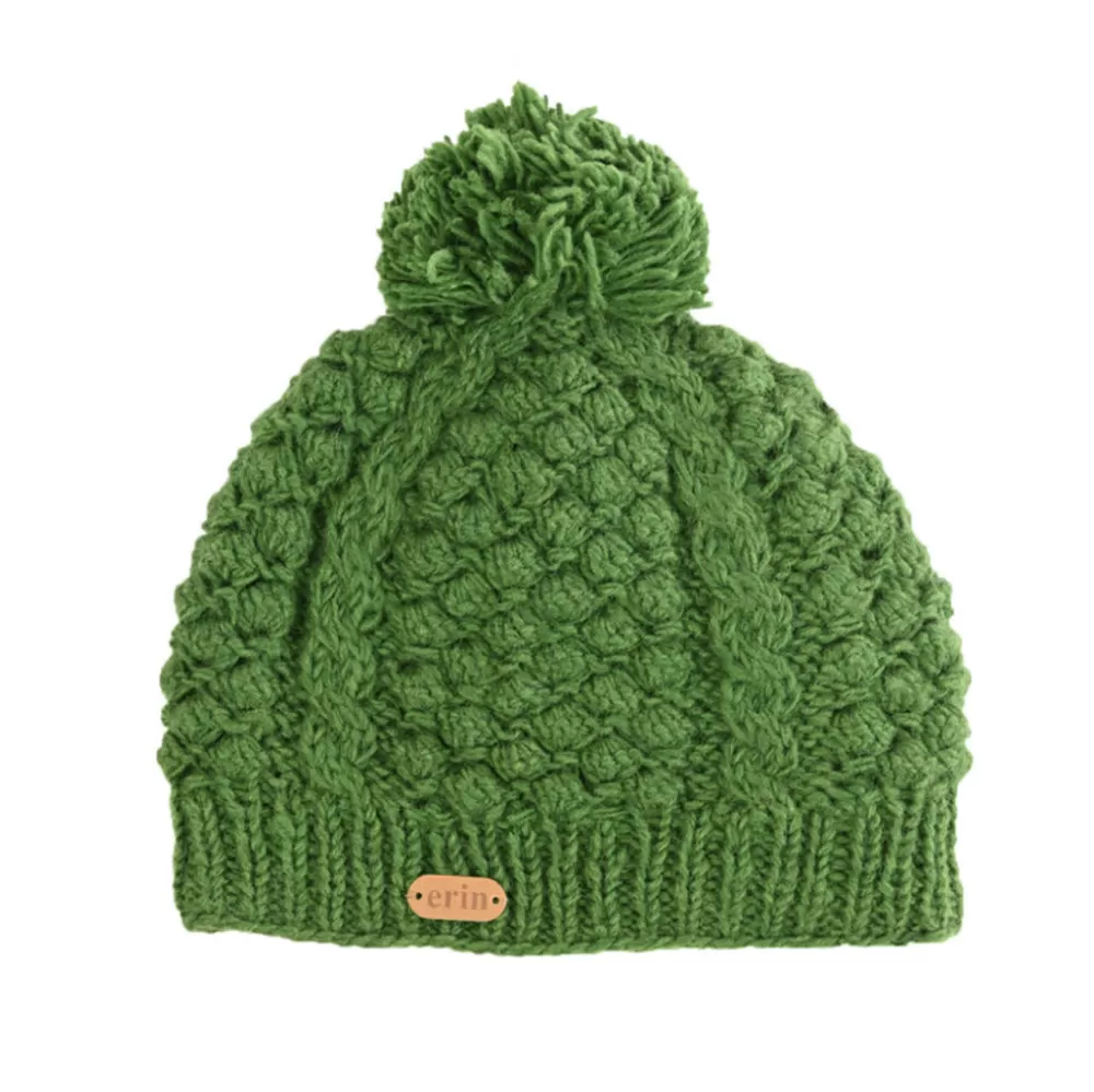 Bobble Style Cable Knit Wool Hat