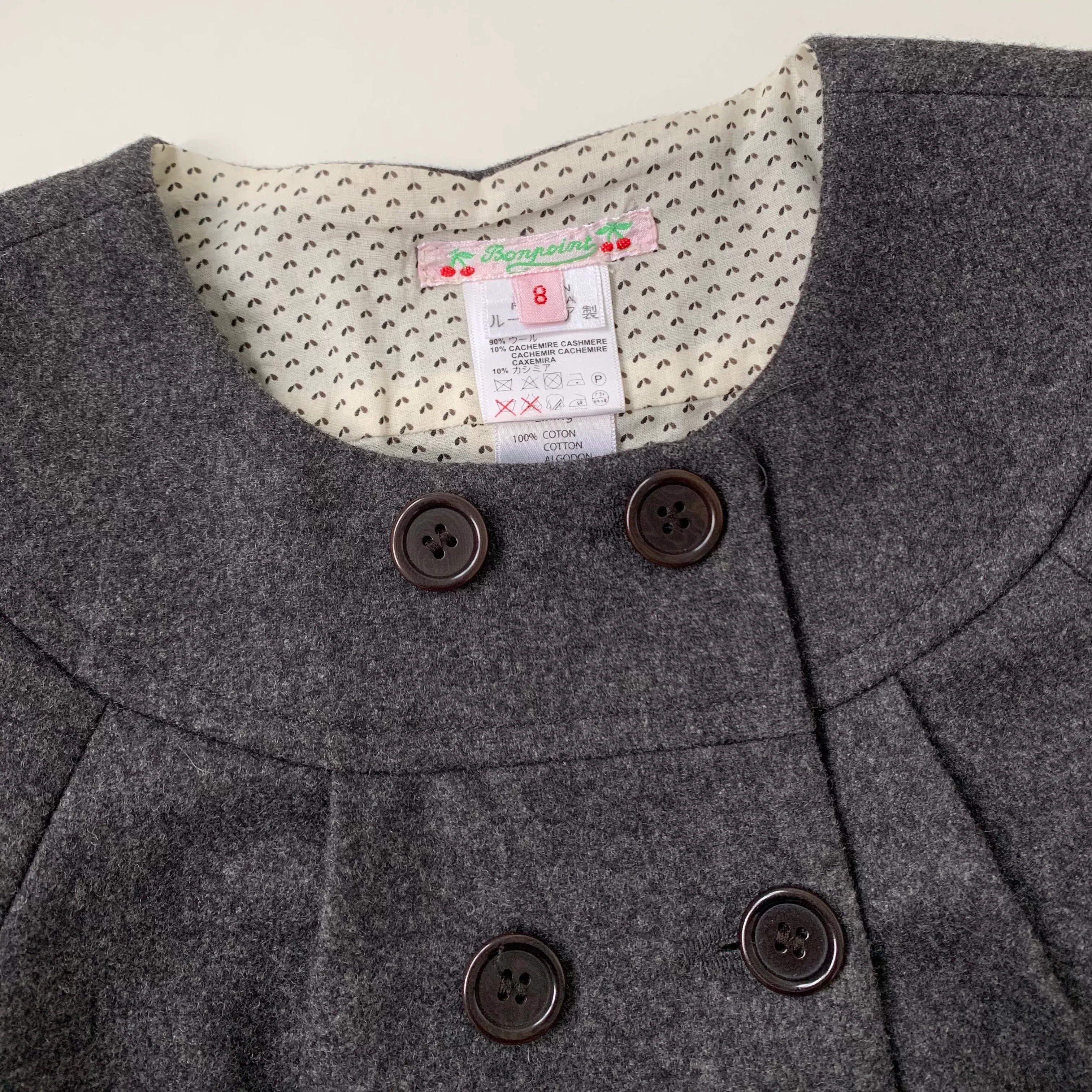 Bonpoint Grey Wool Jacket: 8 Years