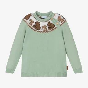 Boys Green Knitted Sweater