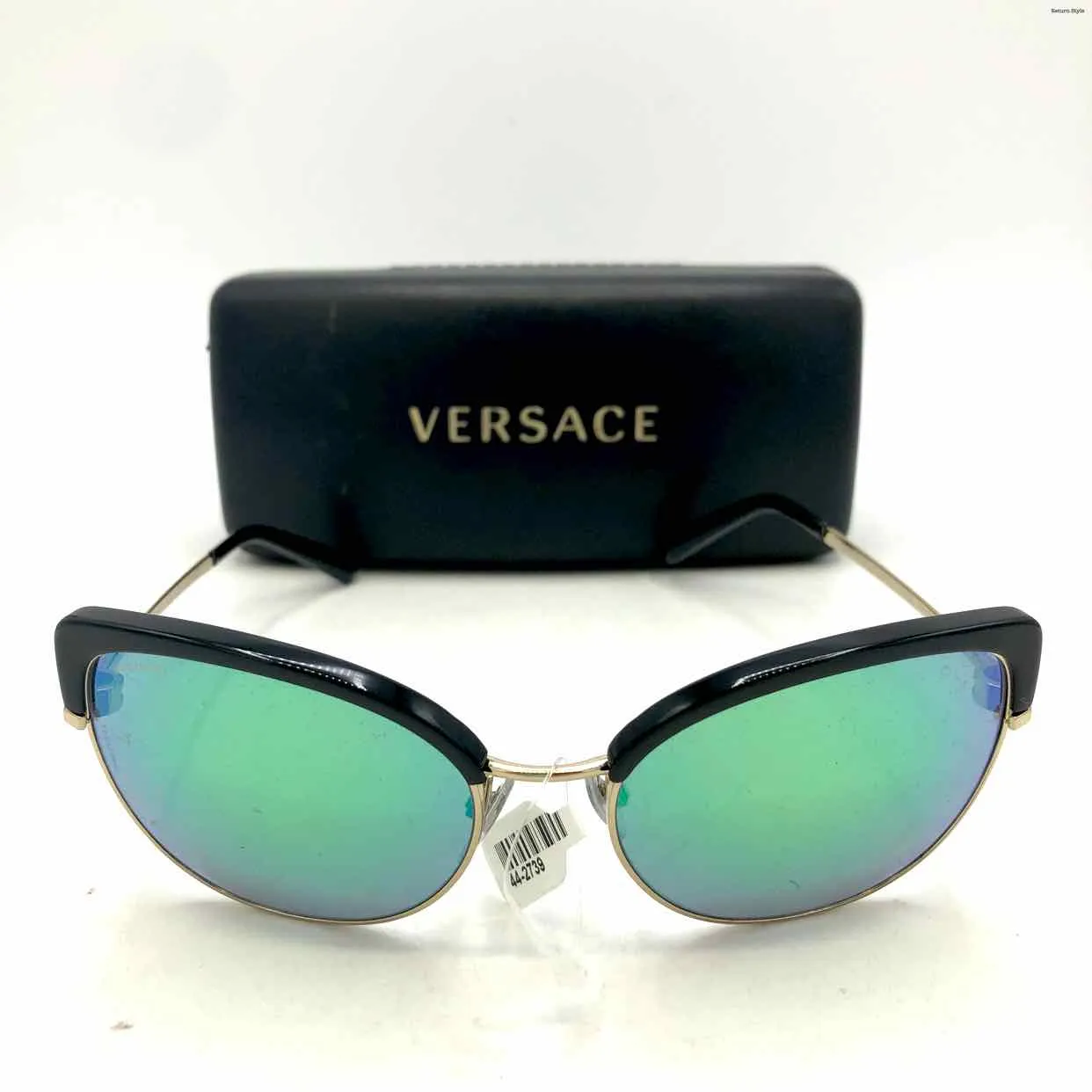 BVLGARI Green Black Pre Loved AS IS Sunglasses w/case