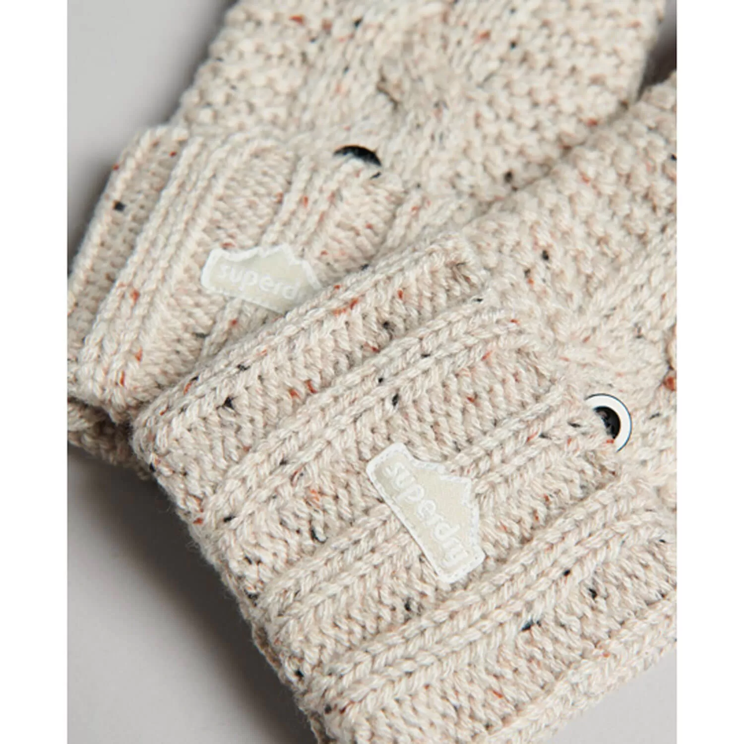 Cable Knit Gloves - Oatmeal