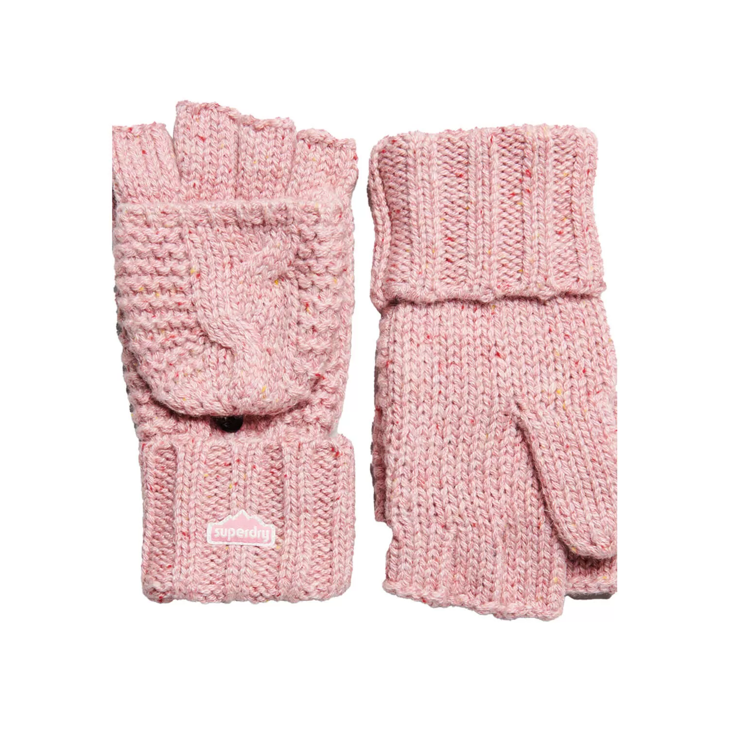 Cable Knit Gloves - Rose