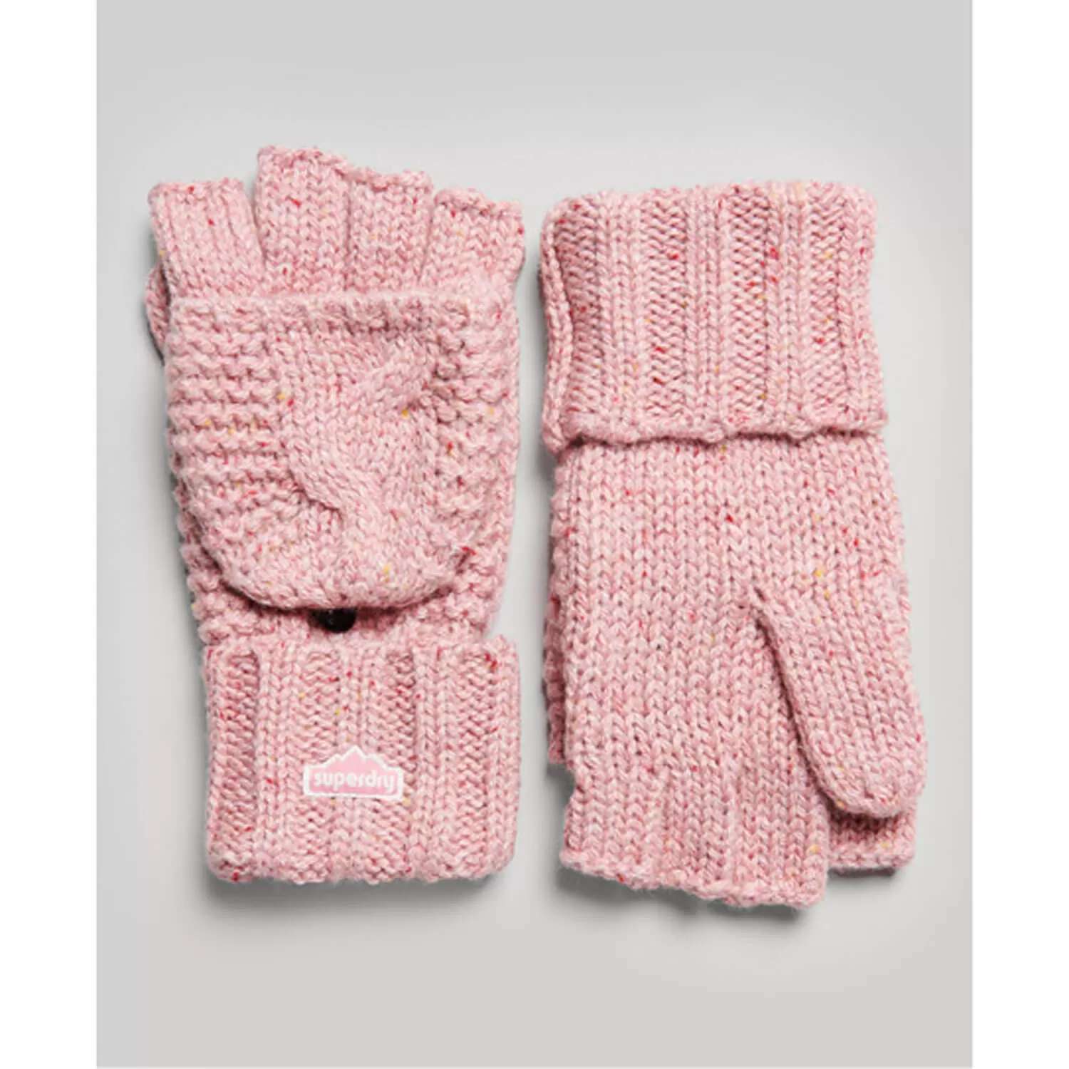 Cable Knit Gloves - Rose