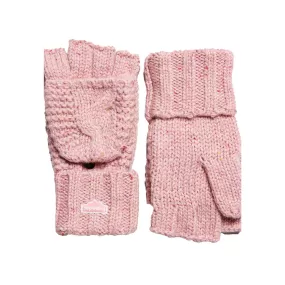 Cable Knit Gloves - Rose