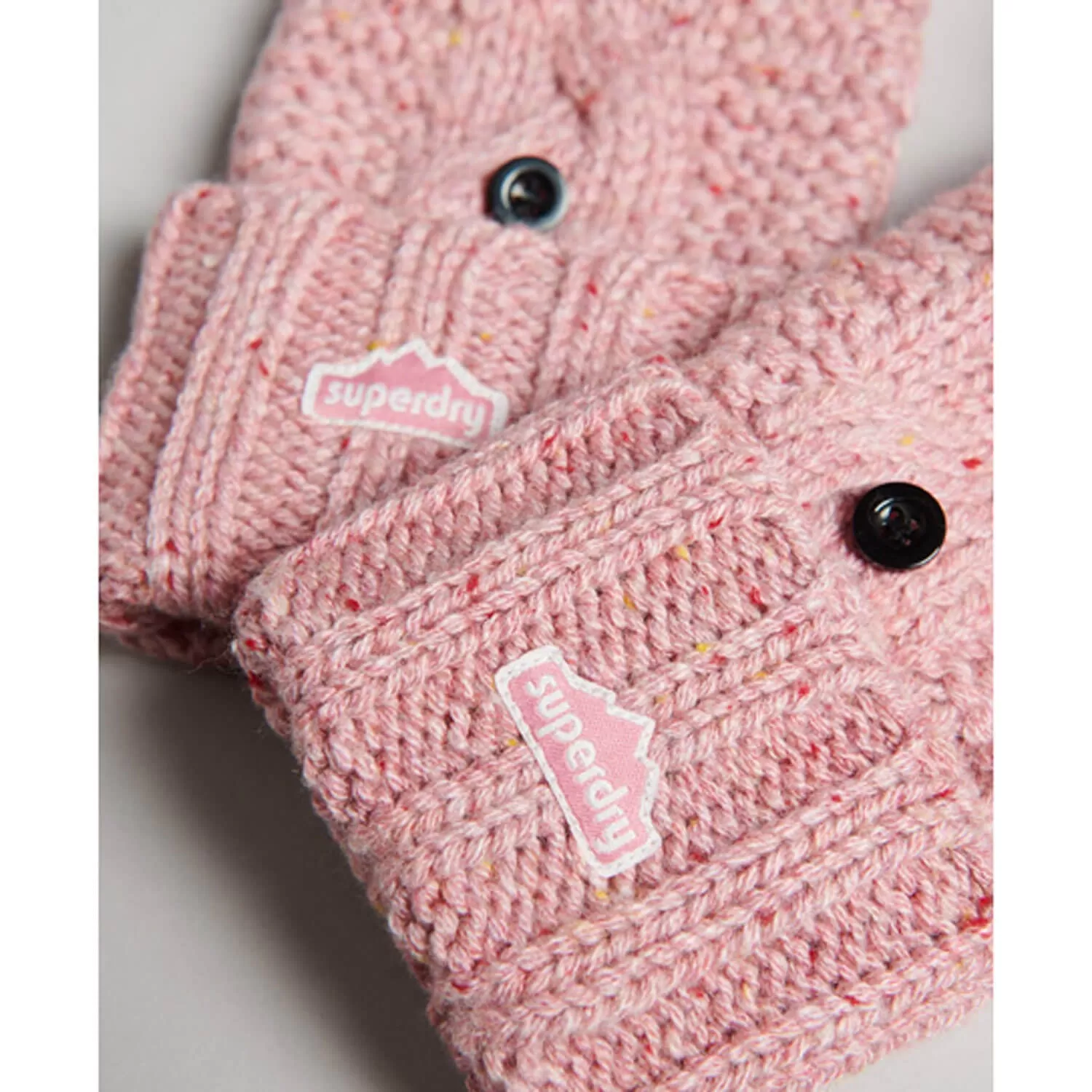 Cable Knit Gloves - Rose