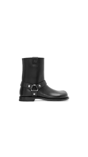 Campo Biker Boot In Calfskin - Black