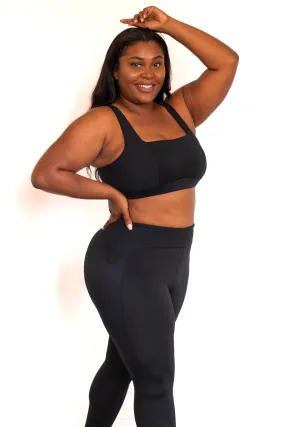 Caught Your Attention Sports Bra, Black