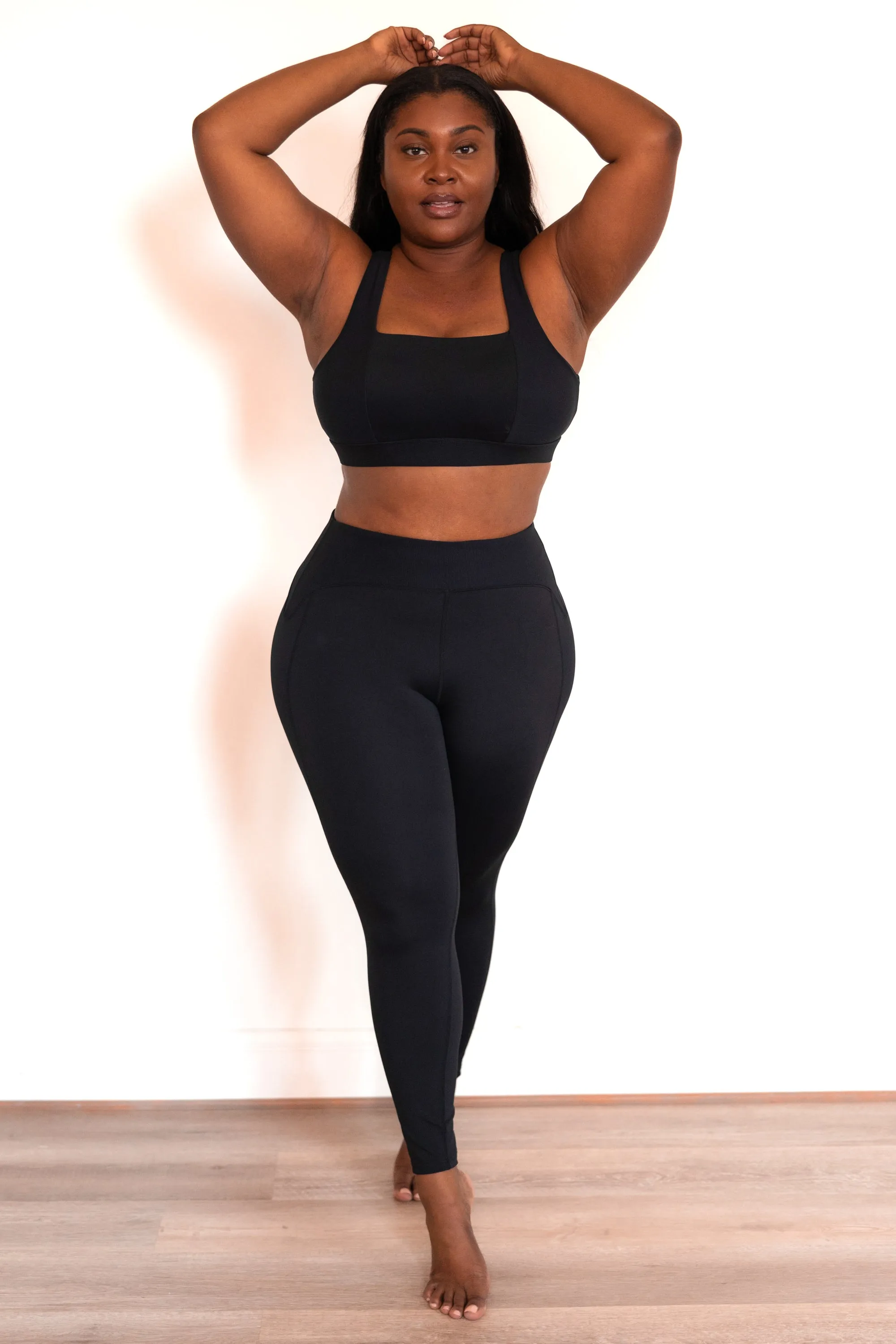 Caught Your Attention Sports Bra, Black