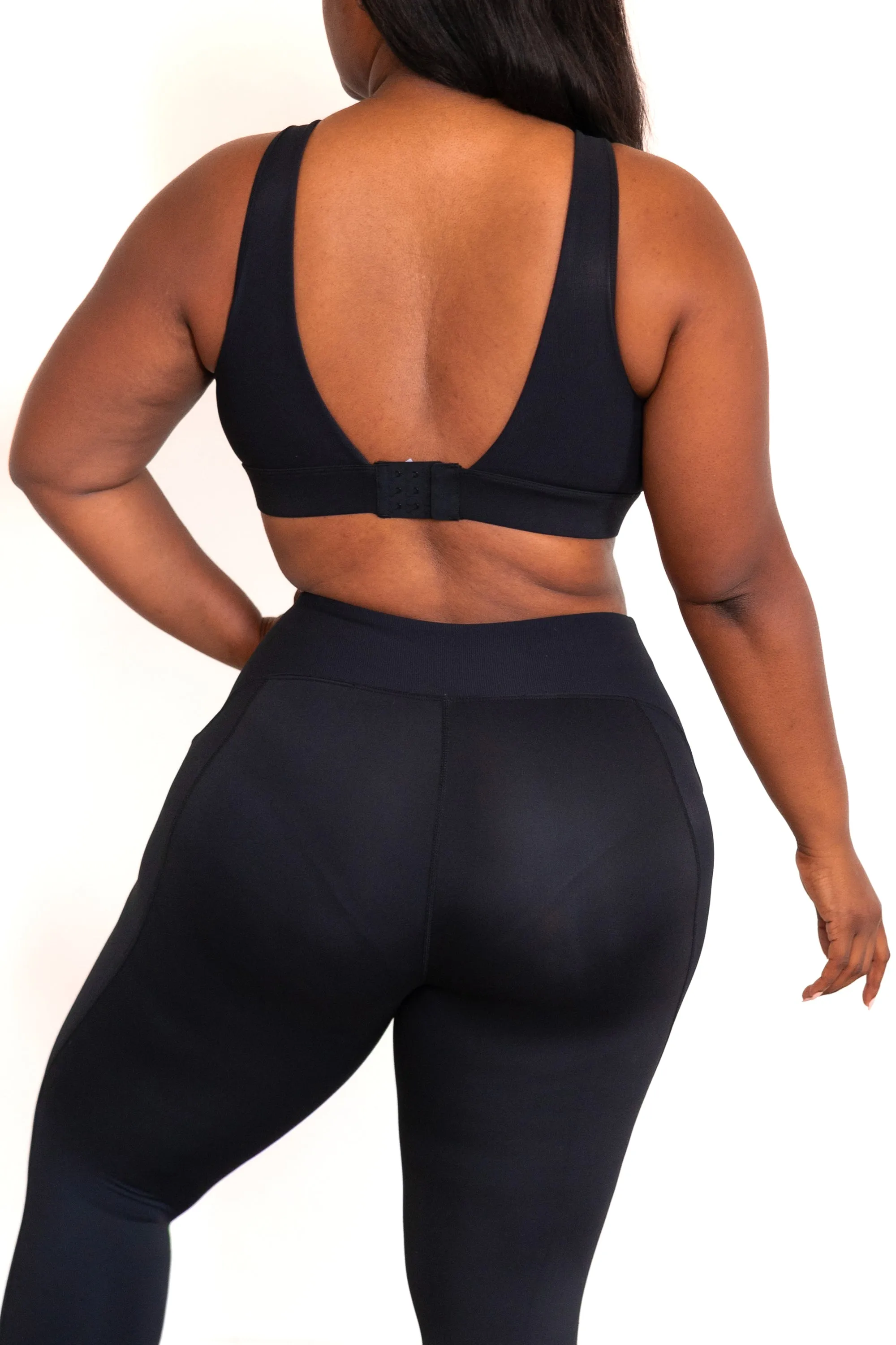 Caught Your Attention Sports Bra, Black