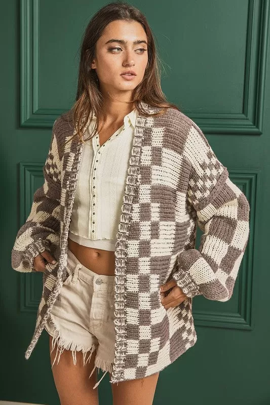 Checkered Cardi