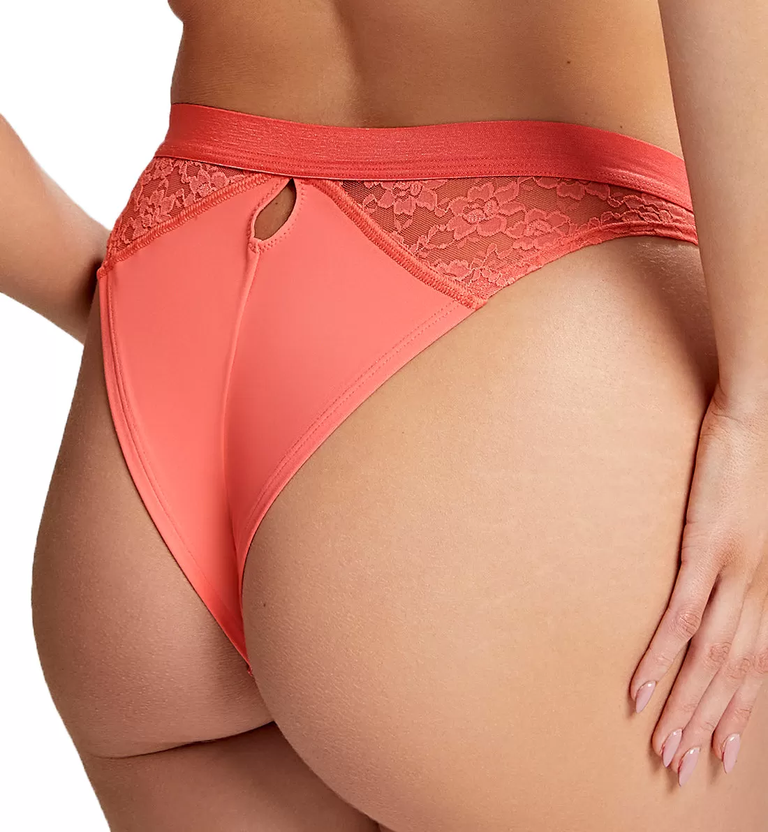 Cleo by Panache Freedom Brazilian Panty Brief (10322) - Coral Rose