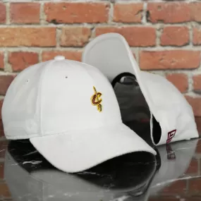 Cleveland Cavaliers NBA Draft 9Twenty Dad Hat With Suede Visor | White Baseball Hat