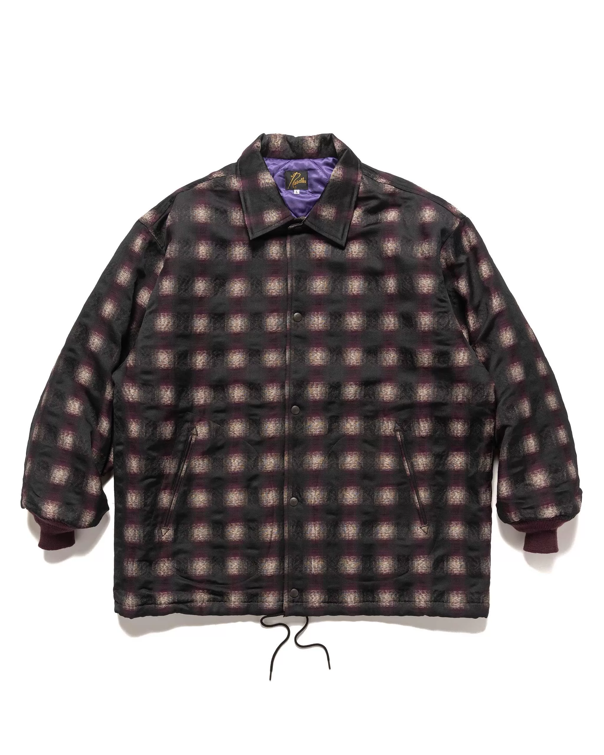 Coach Jacket - PE/A/C/W/N Ombre Plaid Jq. Bordeaux