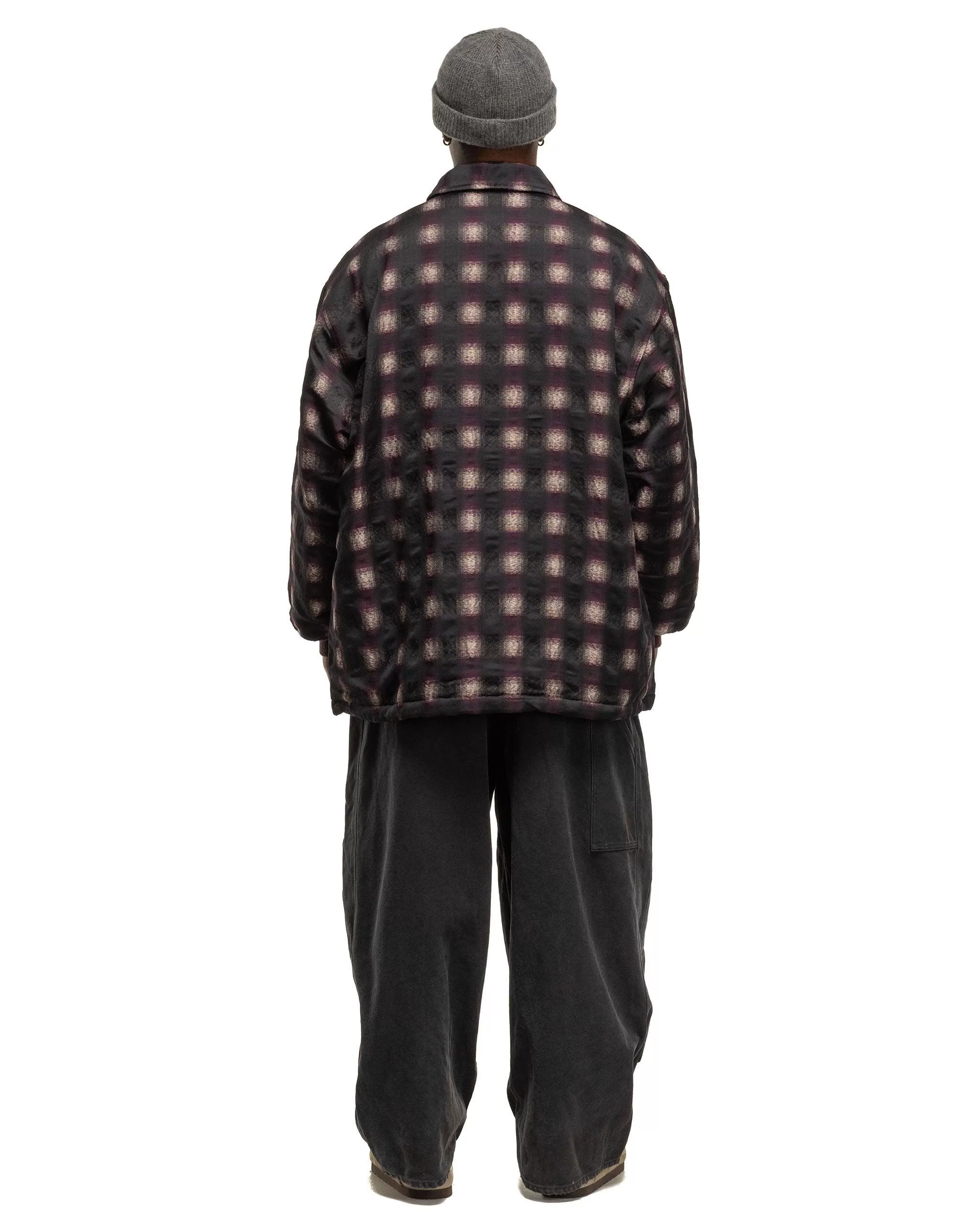 Coach Jacket - PE/A/C/W/N Ombre Plaid Jq. Bordeaux