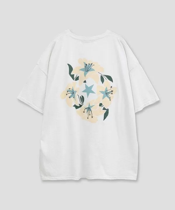 CONVERSE  |Crew Neck Pullovers Flower Patterns Star Unisex Street Style