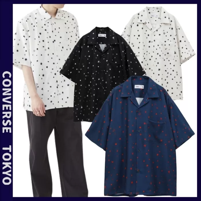 CONVERSE  |Star Unisex Street Style Short Sleeves Oversized