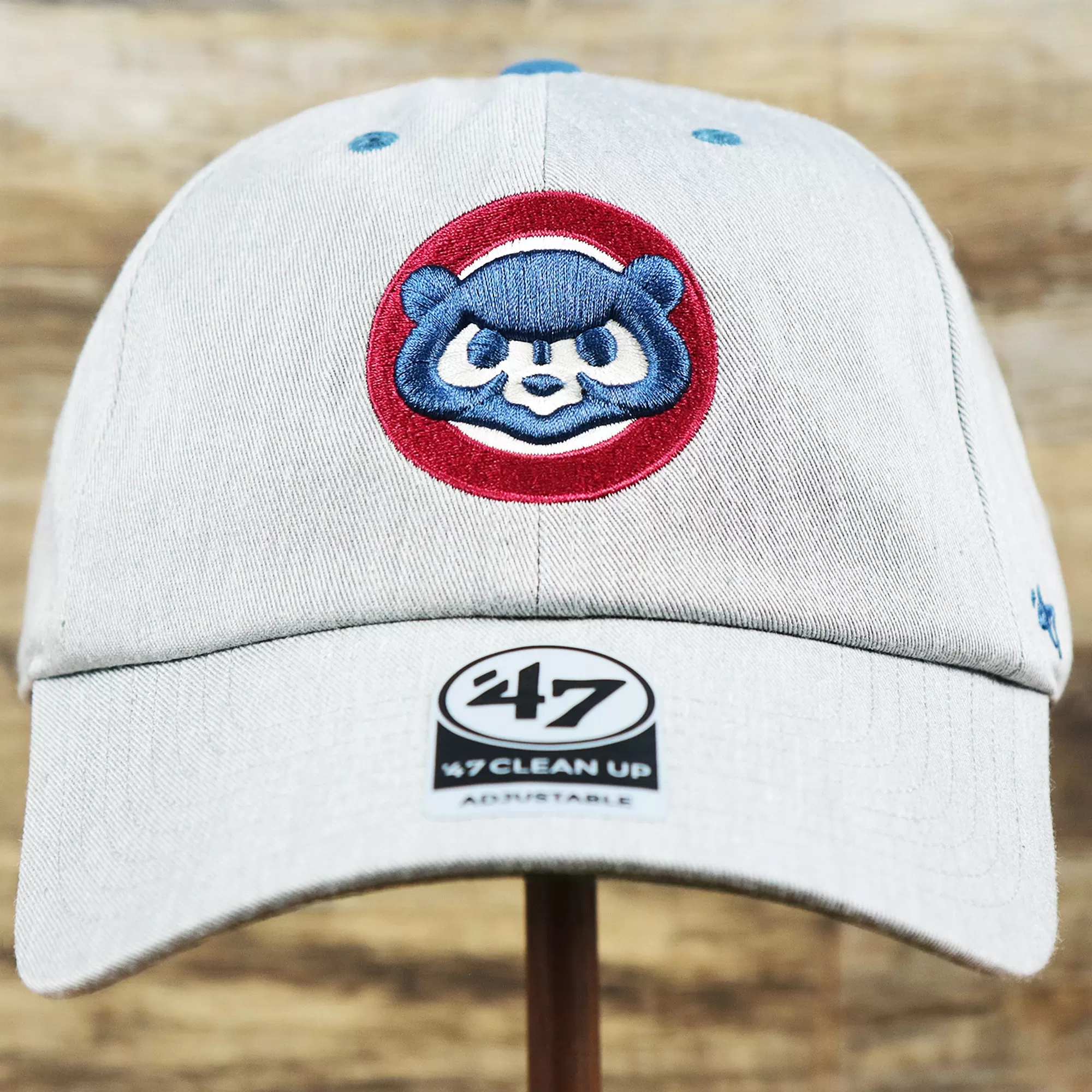 Cooperstown Chicago Cubs 1973 Logo Green Bottom Dad Hat | Gray Dad Hat