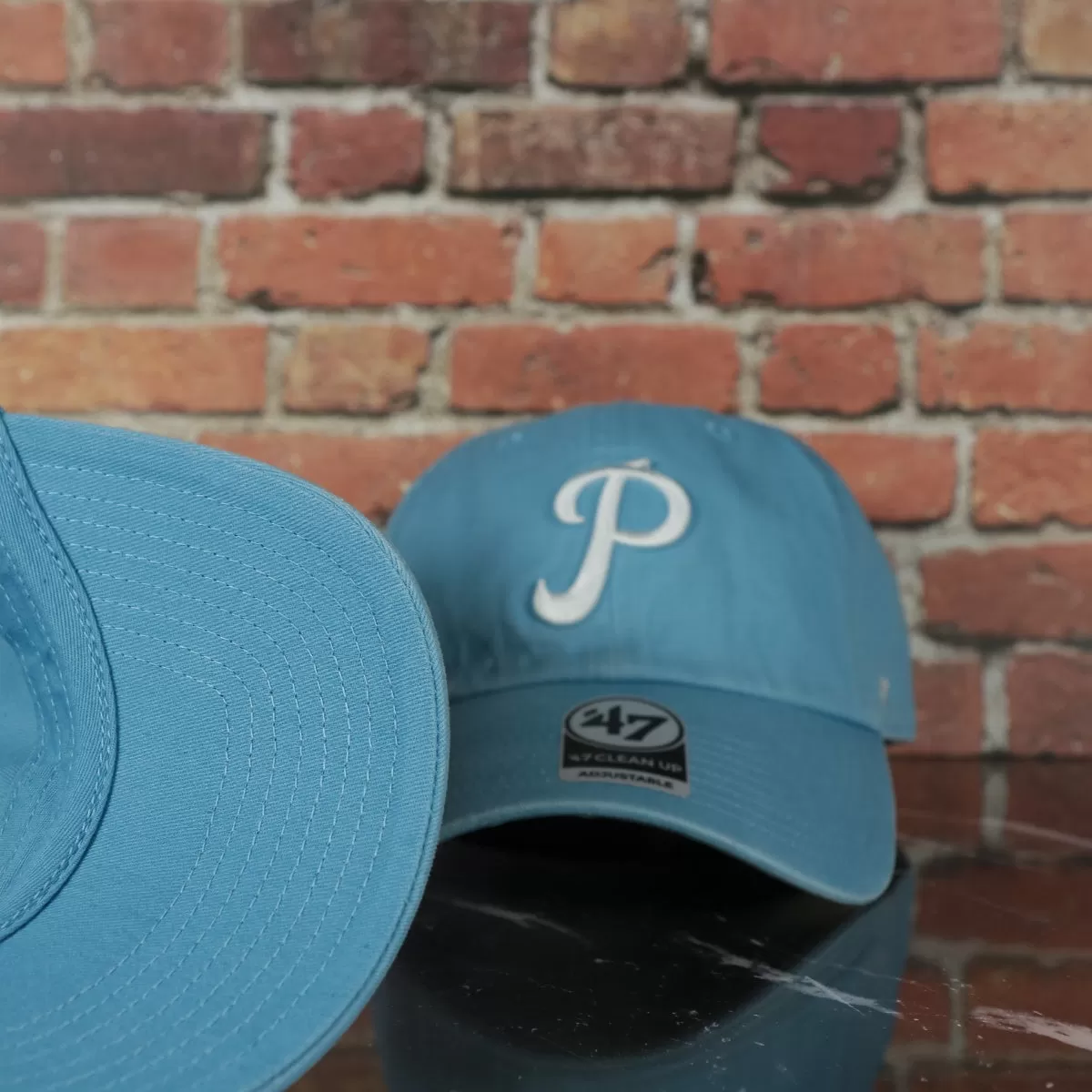 Cooperstown Philadelphia Phillies Vintage White Logo Dad Hat | Columbia Blue Dad Hat