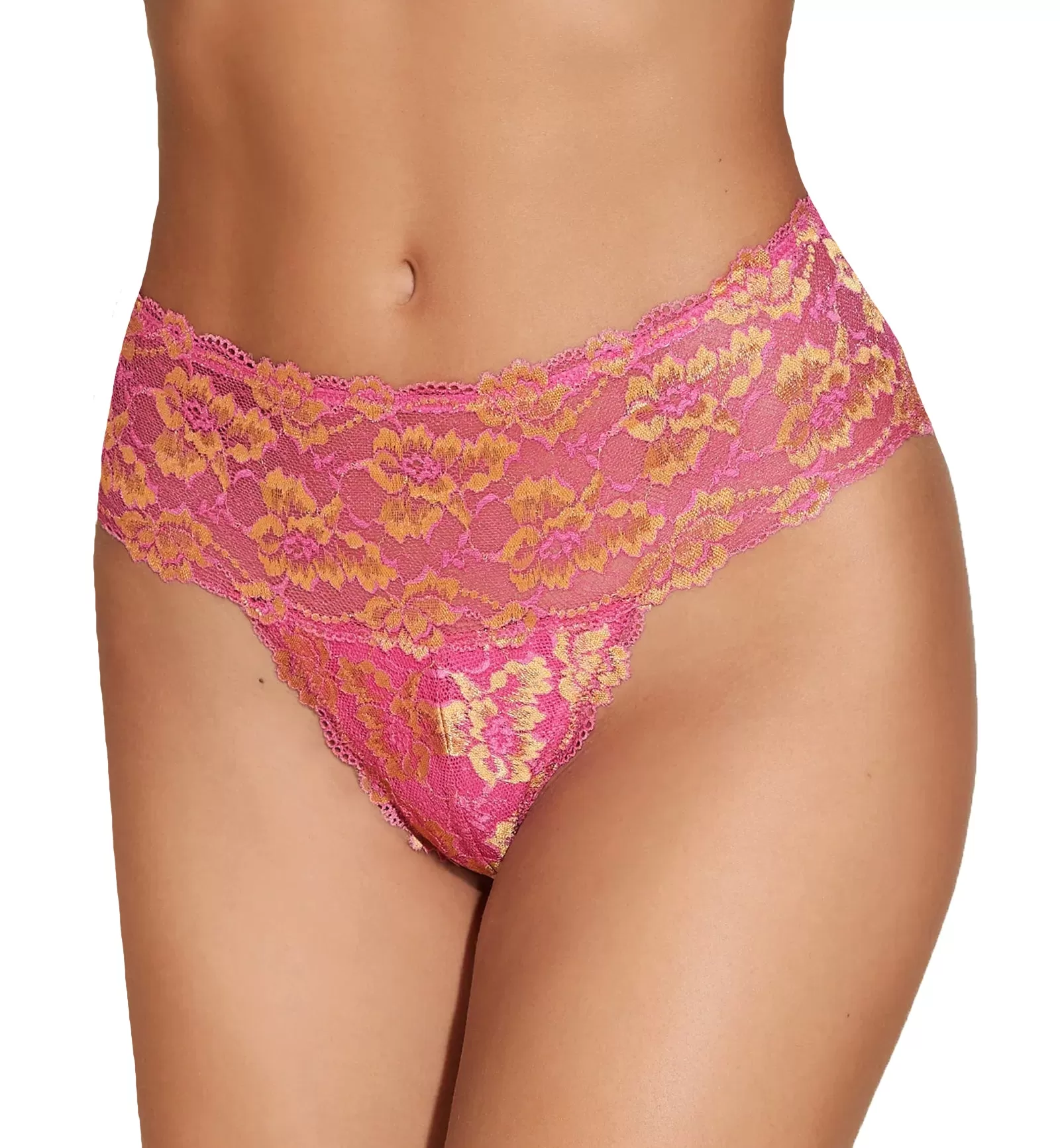 Cosabella Savona High Waist Brief Panty (SAVON0562) - Rani Pink/Gold