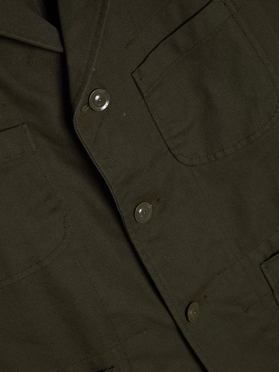 Cotton Heavy Twill Bedford Jacket, Olive