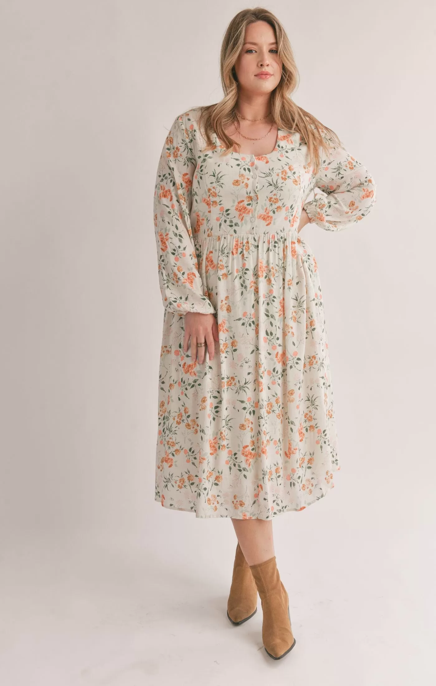 Curvy Bloom Brigade Midi Dress