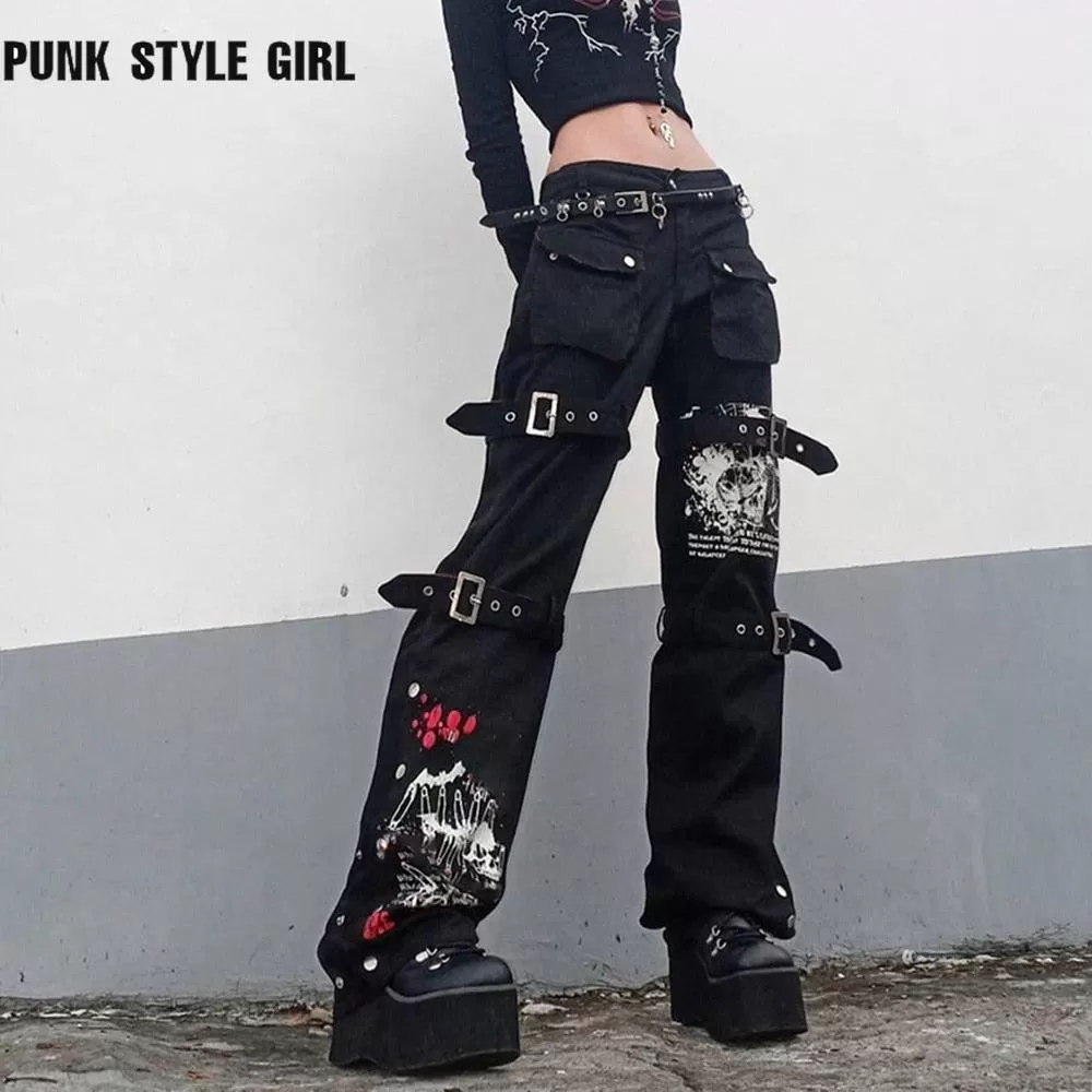 Cyber Cargo Pants for Gothic, Emo, and Alternative Style