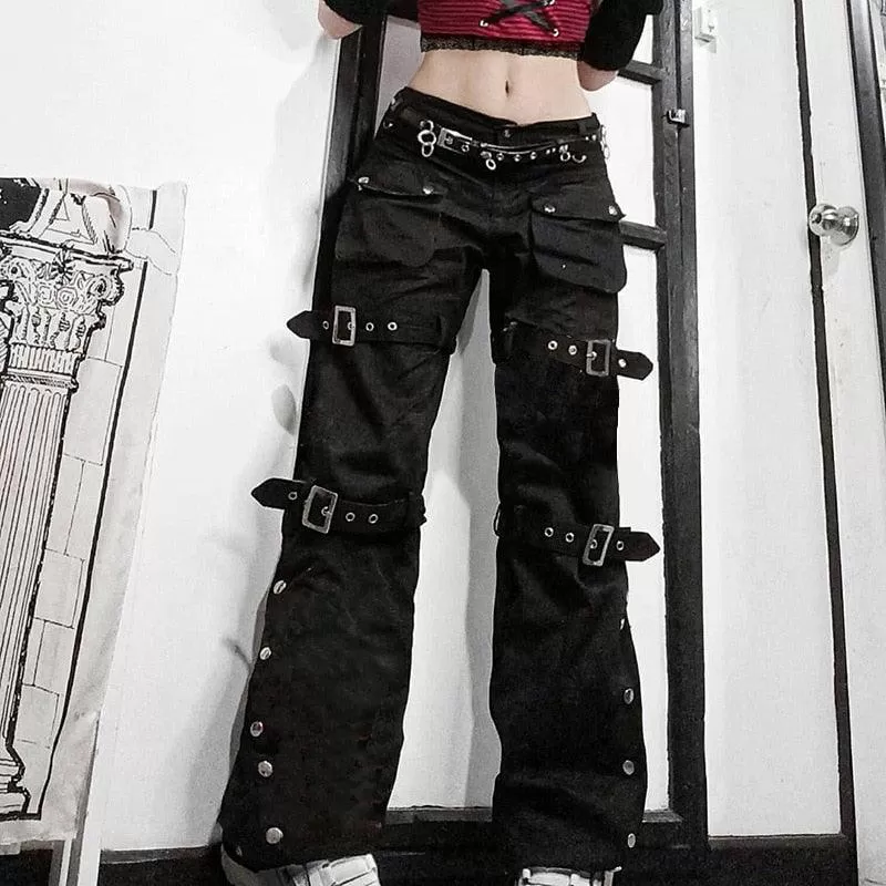 Cyber Cargo Pants for Gothic, Emo, and Alternative Style