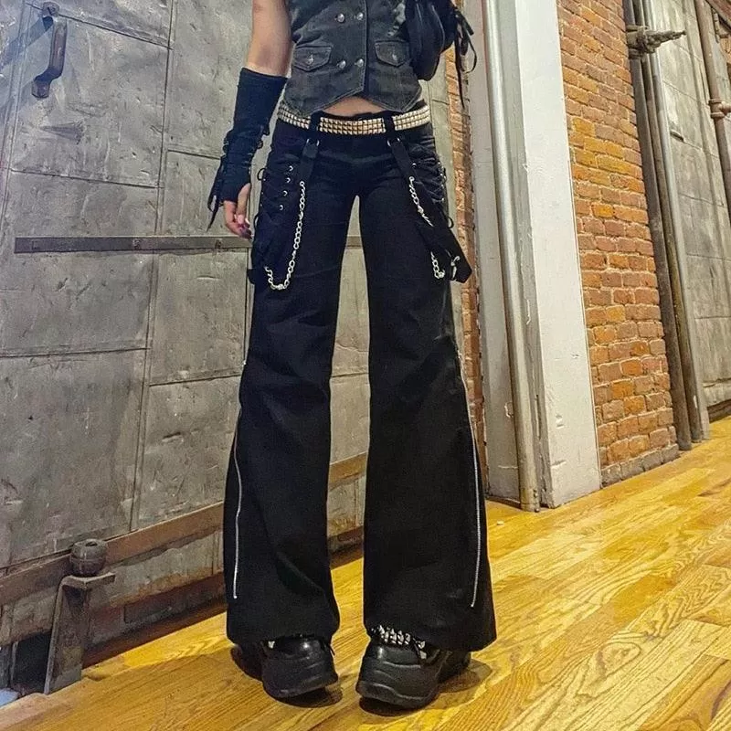 Cyber Cargo Pants for Gothic, Emo, and Alternative Style