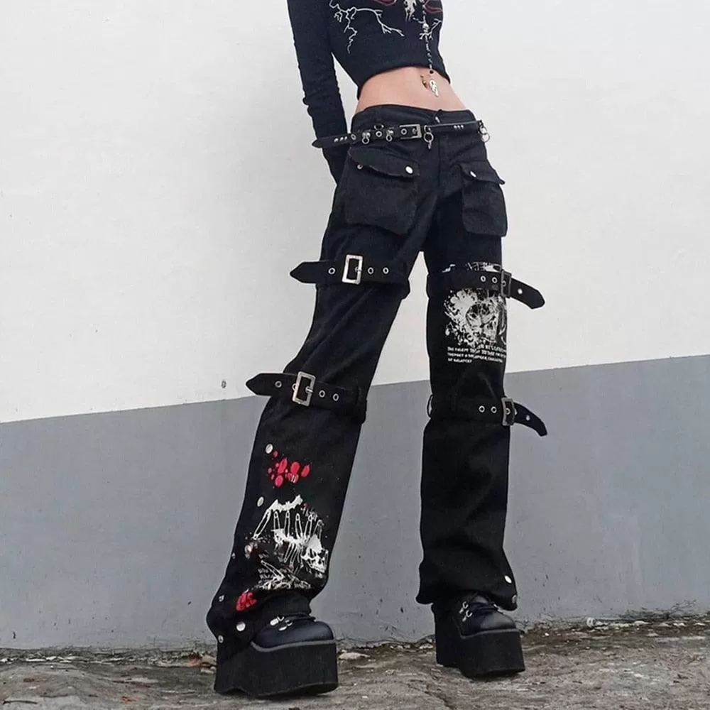 Cyber Cargo Pants for Gothic, Emo, and Alternative Style