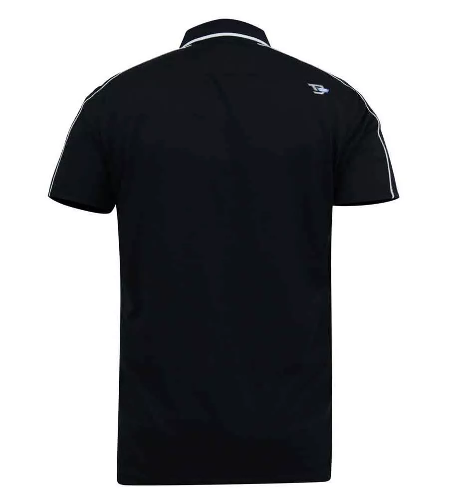 D555 Big Mens Jersey Polo Shirt With Piping Detail and Tipping On Ribbed Collar (SUSSEX)